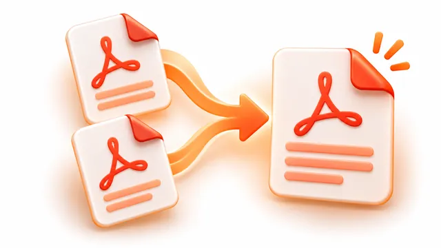 Two PDF documents being combined into one PDF file